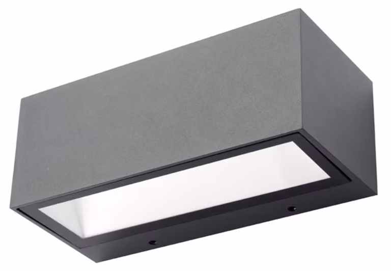 Ecolite Black LED apparecchio per facciate rettangolari 12W IP54 Z1233-12W