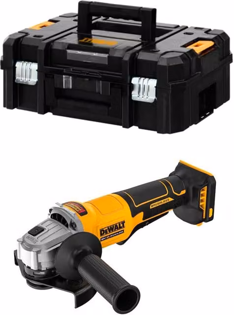Mini-Smerigliatrice DeWalt DCG408NT Gialla con Contenitore TSTAK II