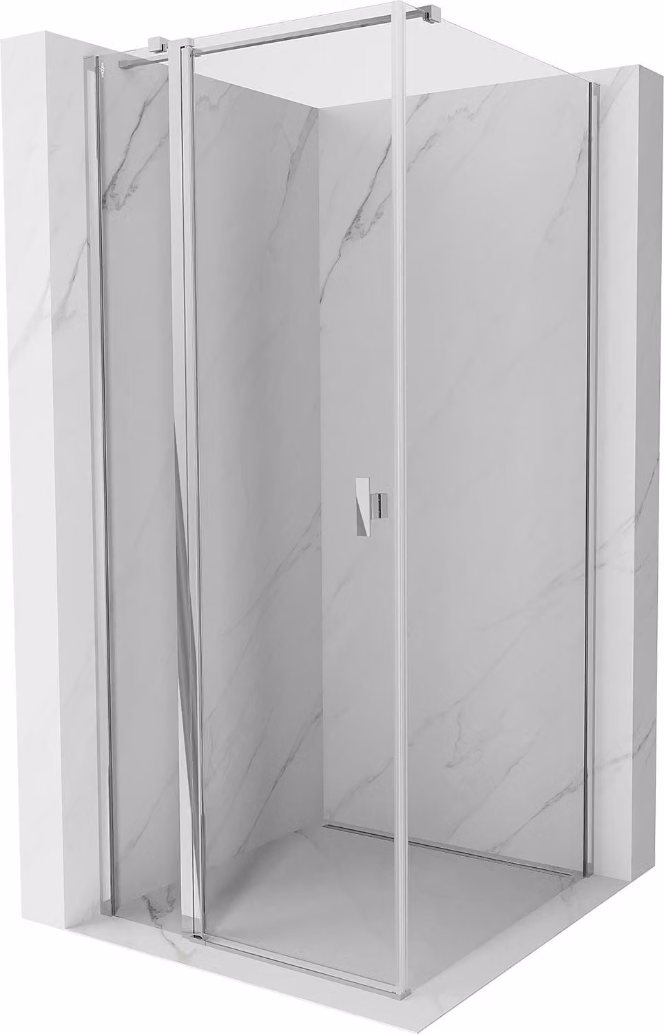 Mexen Mist T cabina doccia ad anta battente 120 x 120 cm, trasparente, cromo - 8A4T-120-120-01-00