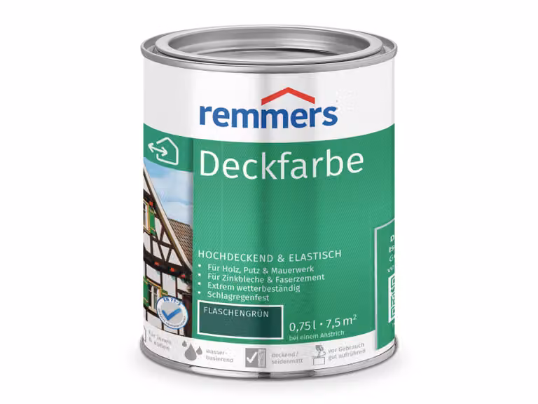 Remmers Deckfarbe Flaschengrün 0,75 L Eimer