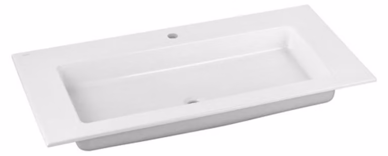 Lavabo in Vetroceramica Keuco Royal 60 1055 x 538 mm per rubinetteria a 1 foro - bianco - 32150311001