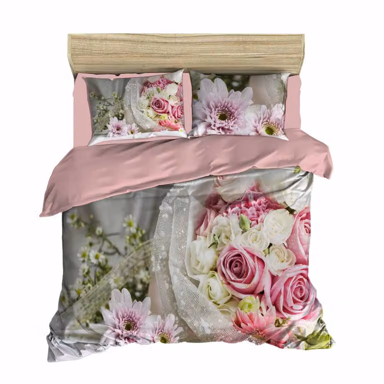 L'Essentiel Linge de Maison, Adal- PRL1213, Rosa, Copriletti, Parte superiore del copriletto e federa: 100% microsatinato di poliestere