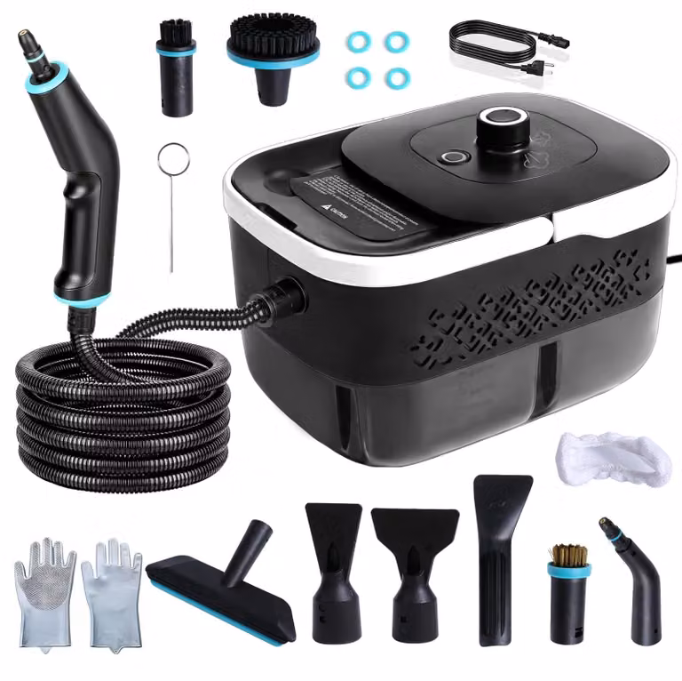 Pulitore a vapore portatile - Potenza: 2500 W - Pressione: 4 bar - Capacità: 1,25 litri - Colore: grigio