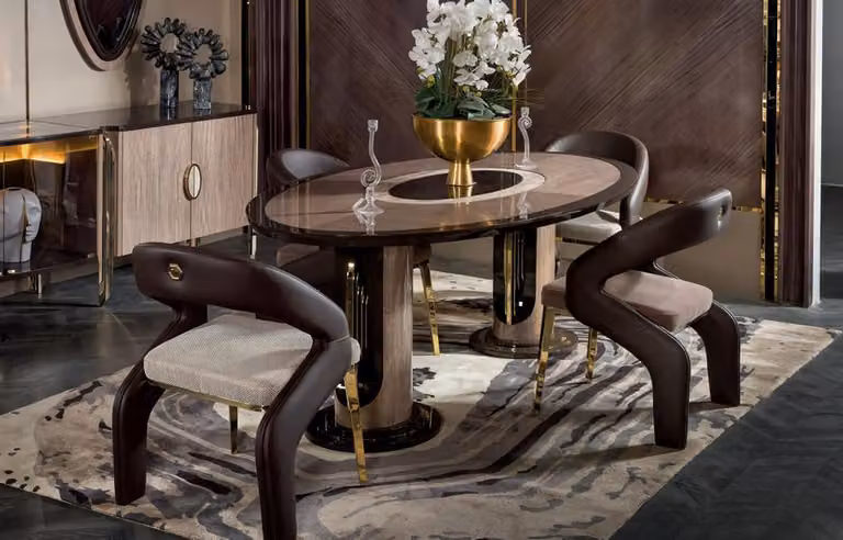 Esstisch 4x Stühle 5tlg Esszimmer Garnitur Lehnstühle Modern Erwachsene Holz