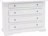 Comò casettiera in legno Shabby chic mod toscano bianco
