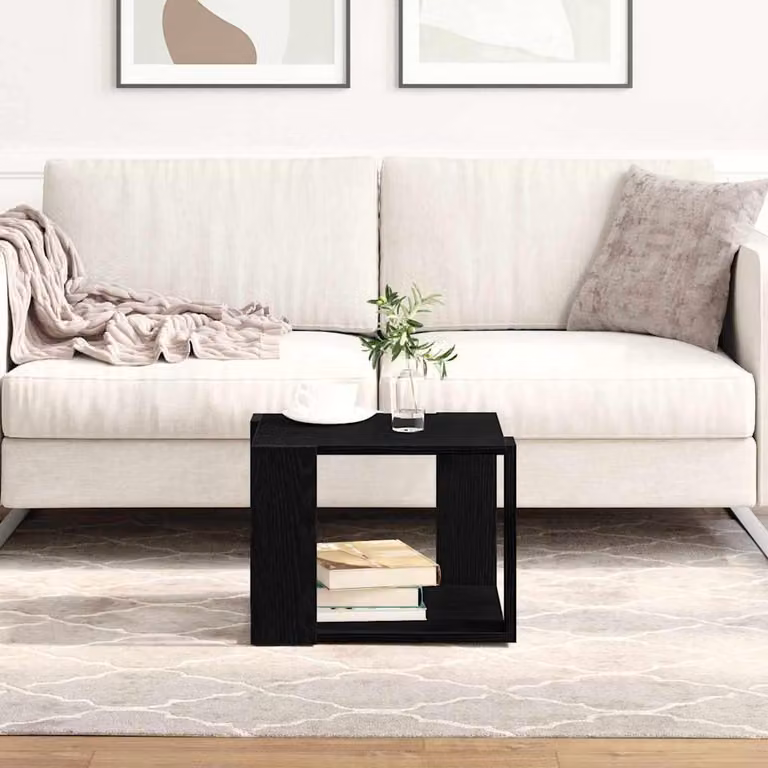 Maison Exclusive - Tavolino da salotto effetto rovere nero 40 x 40 x 30 cm Materiale ligneo