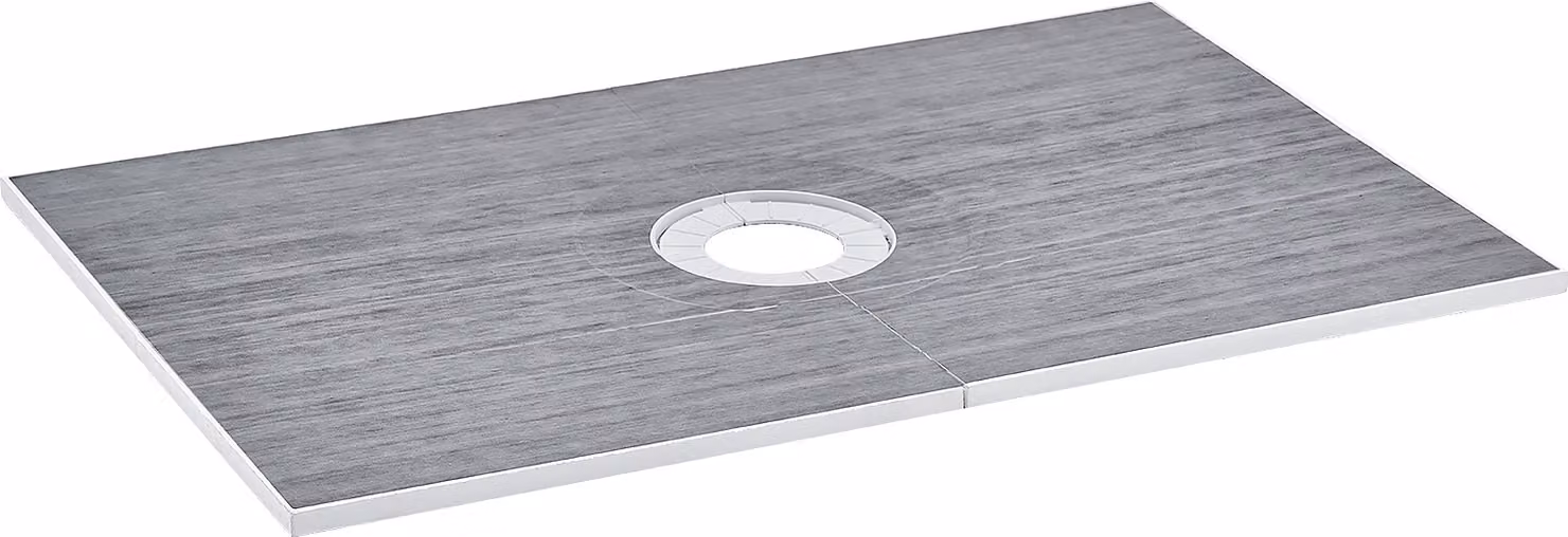Set di bordi per doccia SucceBuy, piatto doccia 1524 x 965 mm con scarico centrale da 160 mm, set di montaggio leggero in EPS con 2 panni impermeabili, barre di pendenza per l'uso in bagno