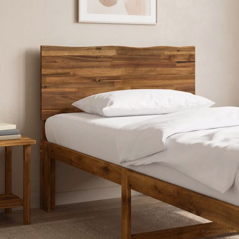 Testiera per letto vidaXL ROSTOCK in legno massello di acacia naturale con bordo vivo, Larghezza: 100 cm