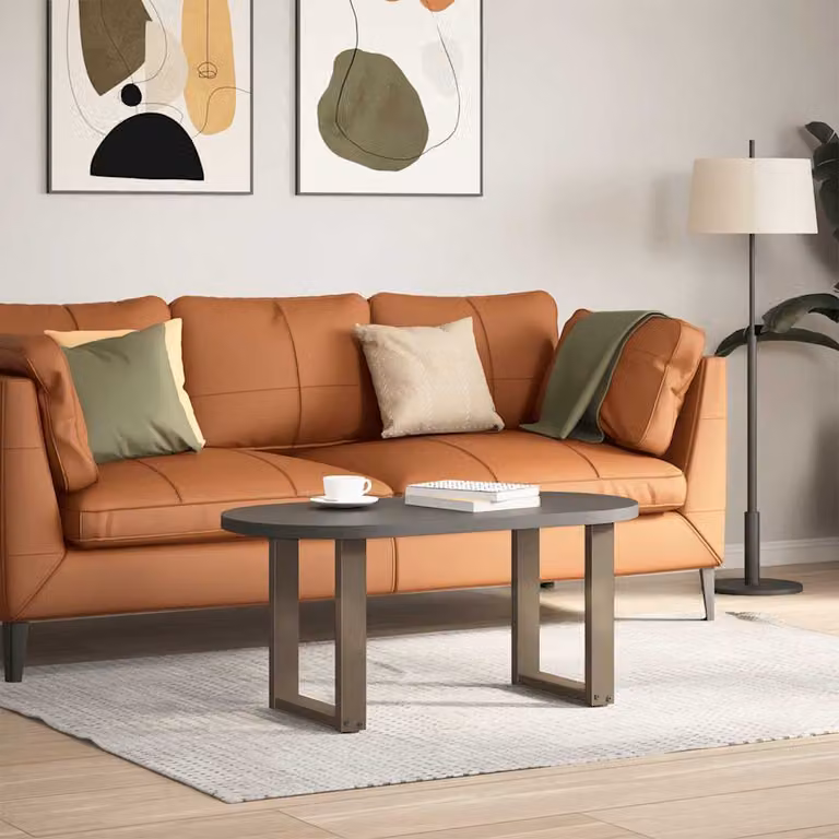 vidaXL Gambe per Tavolino da Caffè forma U 2 pz Naturale 38x(42-43) cm