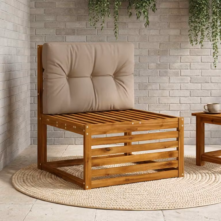 Cuscino per schienale di pallet vidaXL VIANEN in poliestere, colore tortora, resistente ai raggi UV con rivestimento rimovibile