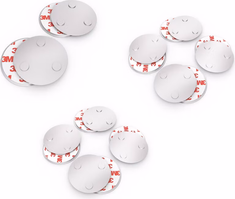 conecto CC50498 Supporto magnetico Fissaggio magnetico universale per allarmi di fumo Allarmi di fumo Set da 10 pezzi