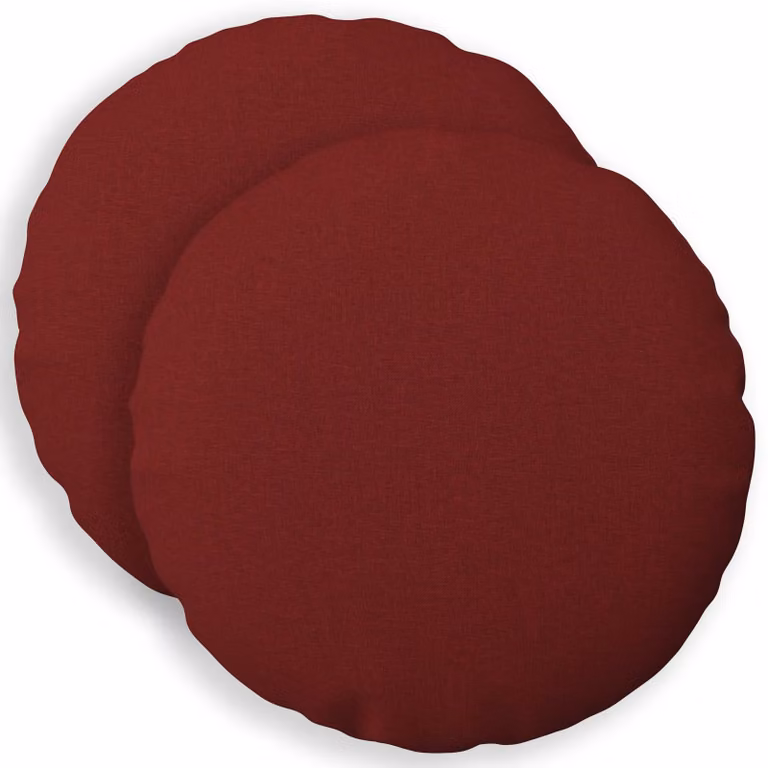 Set di 2 federe rotonde vidaXL HEERLEN in poliestere, colore rosso vino, Ø 30 cm