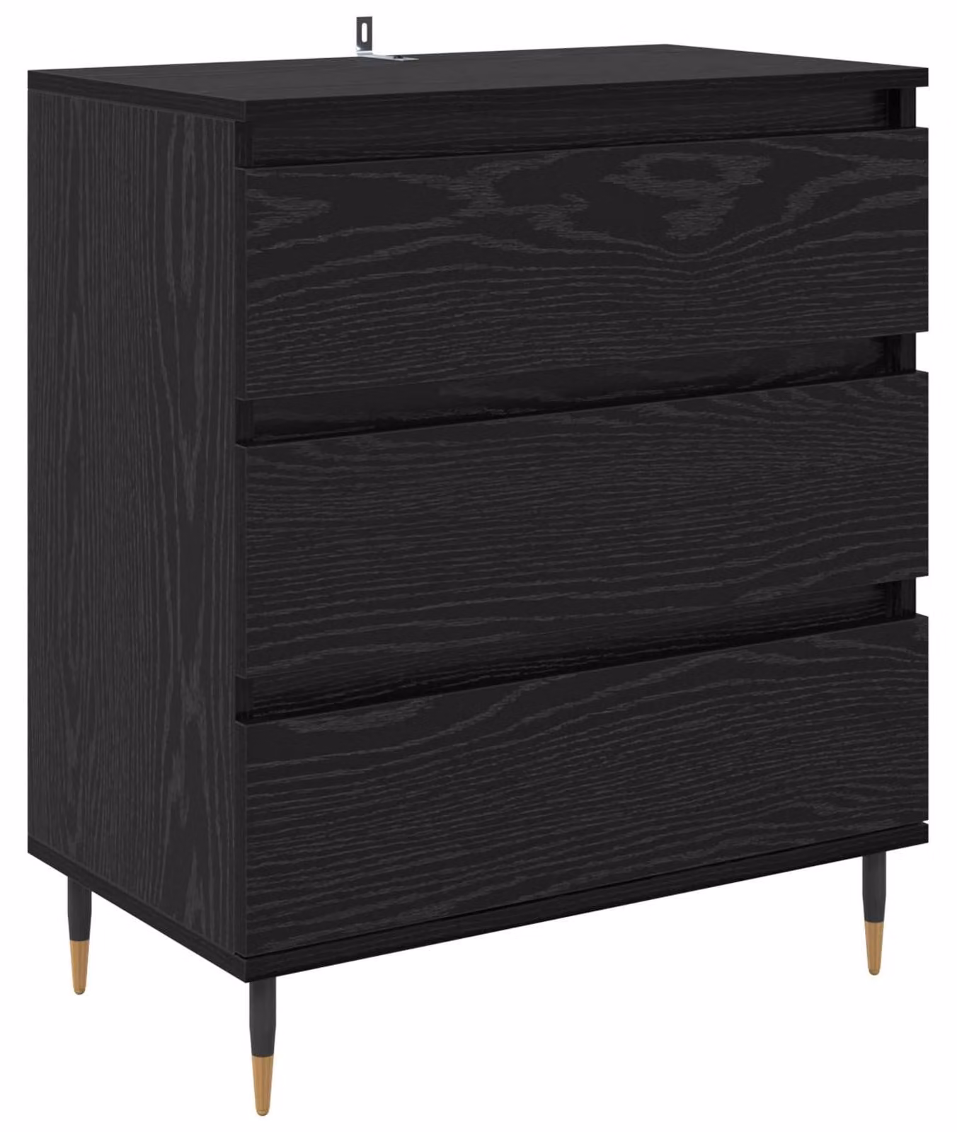 Credenza Rovere Nero 60 x 35 x 70 cm Legno multistrato
