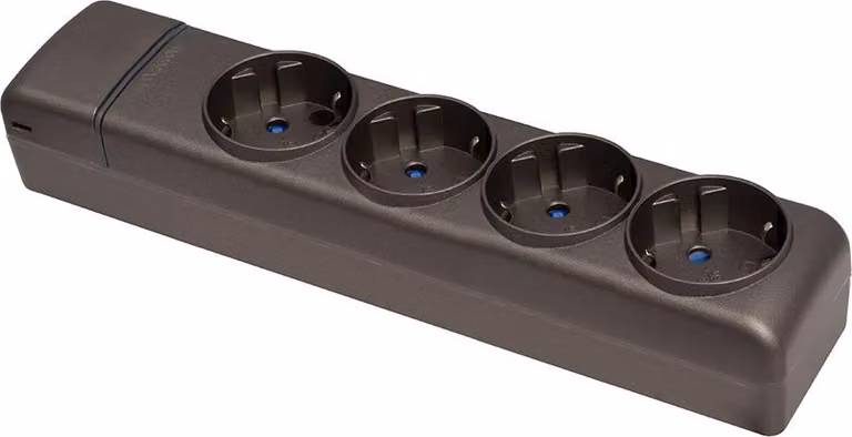 Presa multipla a 4 prese 2p+t schuko, 16 a 250 v~, grafite