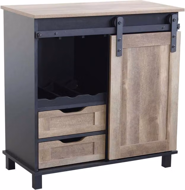 Madia per soggiorno Industrial in Legno Acciaio cm 80x40x82 - TREY