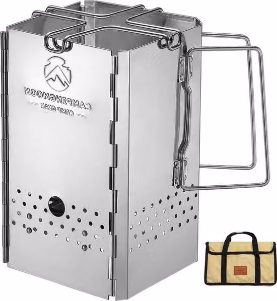 Avviatore per camino pieghevole in acciaio inox MT-19 per barbecue da campeggio