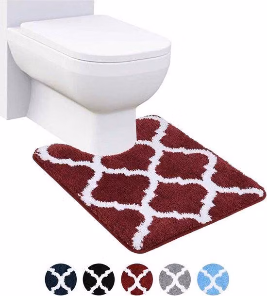 Set di tappetini da bagno in microfibra per bagno e WC
