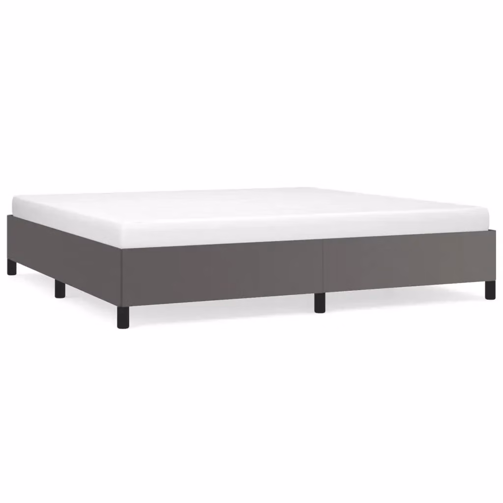 Giroletto vidaXL in similpelle grigio con struttura imbottita L/P/H: 200 x 203 x 203 cm – 2