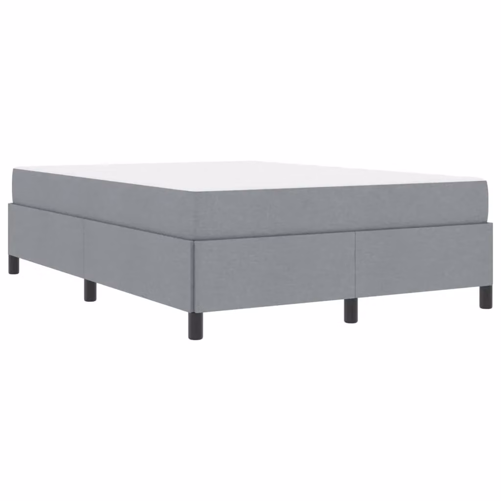 Letto a molle moderno vidaXL in tessuto grigio con struttura in legno e doghe rigide L/P/H: 140 x 200 cm – 2