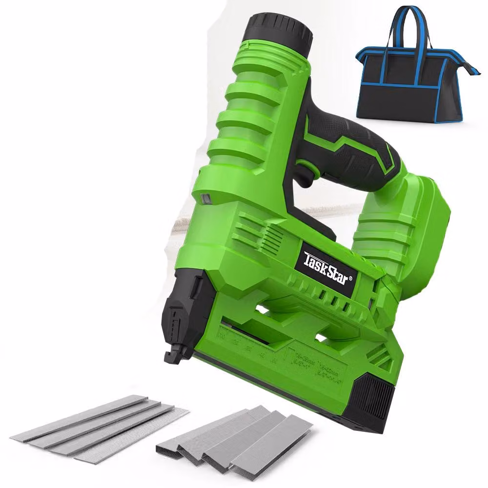 Pistola elettrica 2-in-1 per chiodi e graffette - Calibro 18 - Senza fili - Senza batteria - Adatta per l'uso su mobili