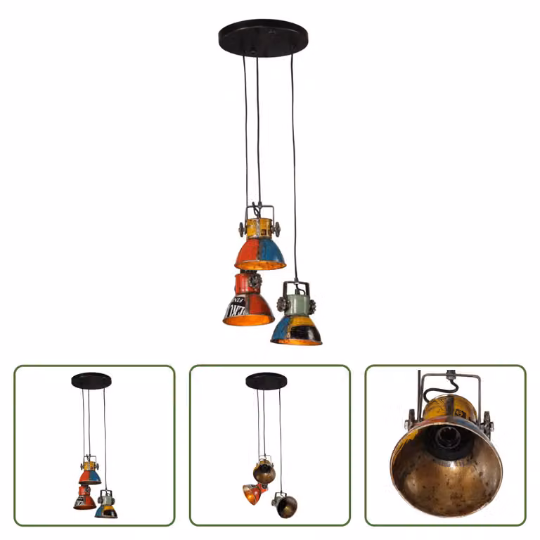 The Living Store Lampada a sospensione 25 W Multicolore 30x30x100 cm E27