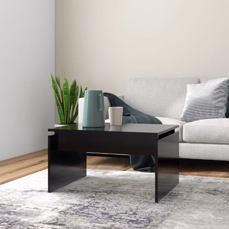 Maison Exclusive - Tavolino nero 68x50x38 cm Materiale ligneo