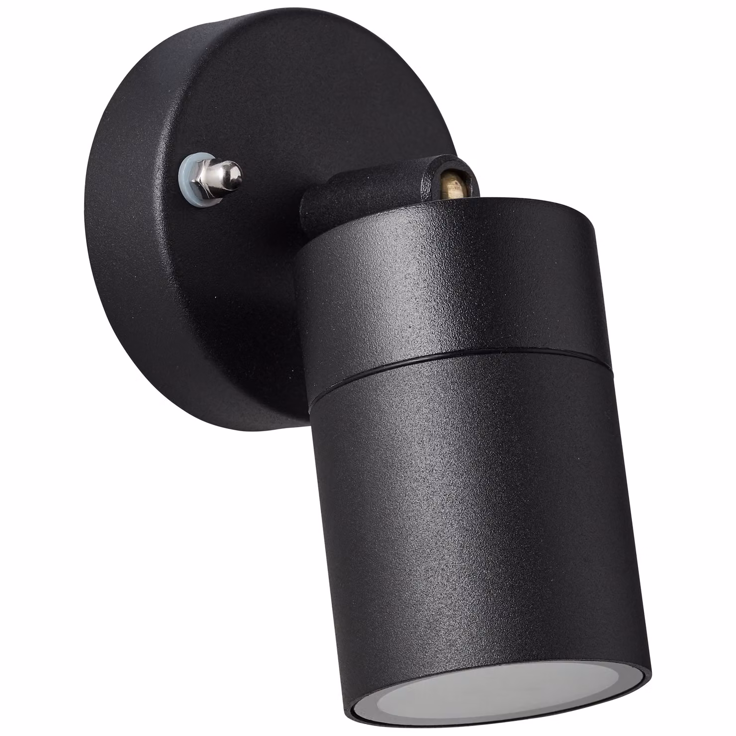 BRILLANTE faretto da parete nero per esterni JANDY | testa orientabile | dimmerabile con una sorgente luminosa adeguata | 1x presa GU10 max. 10 watt | metallo/vetro | IP44