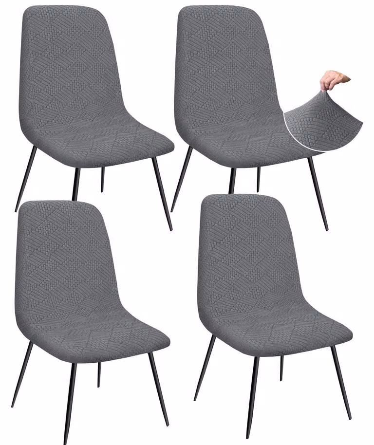 Set di 4 copri-sedie da pranzo in tessuto jacquard, ideali per feste ed eventi