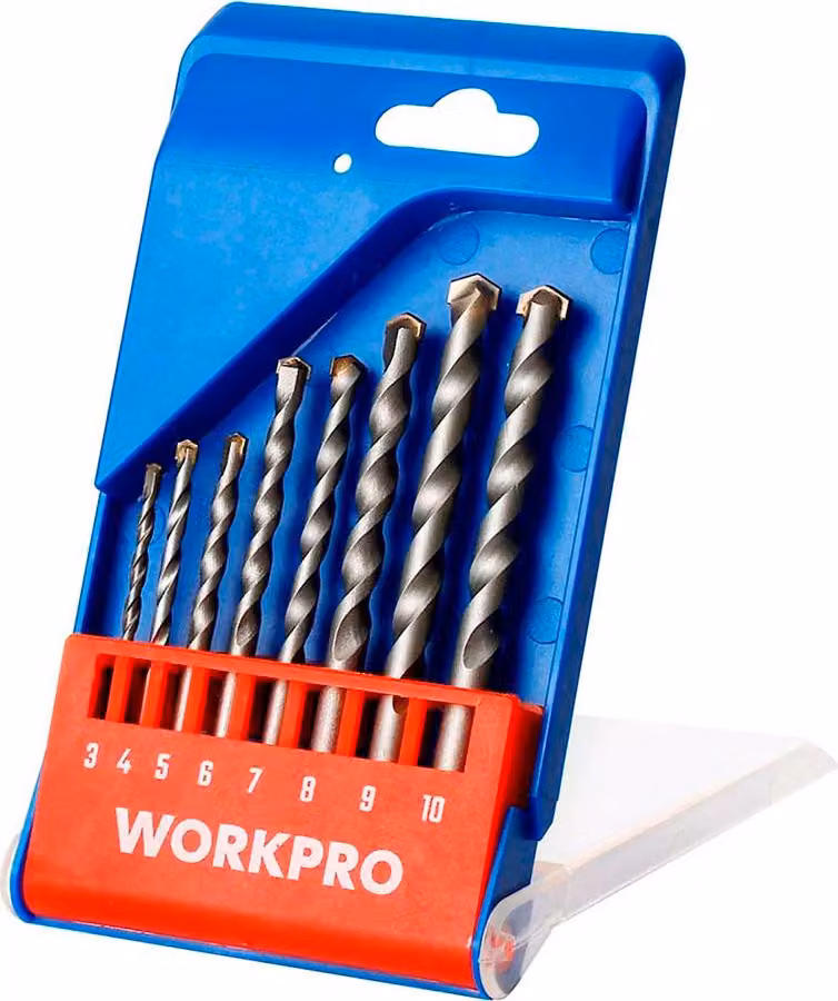 Set di punte per muratura: foratura affidabile in muratura - Workpro