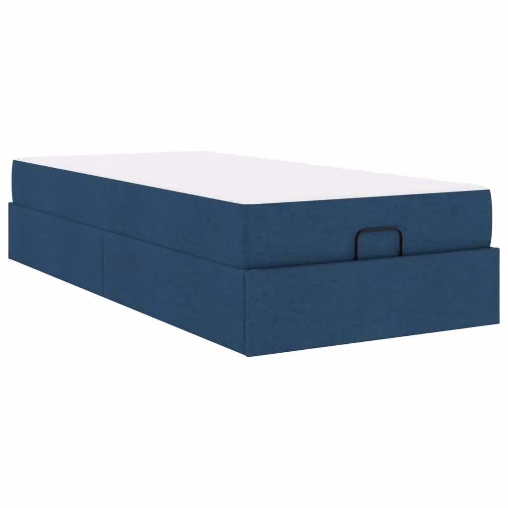 Letto con struttura imbottita e materasso in schiuma vidaXL Blu L/P/H: 203 x 100 x 43,5 cm – 2