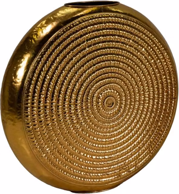 Vaso metallo oro tondo cm 80x23,5h77