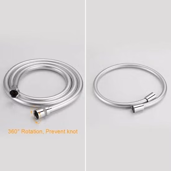 Sistema doccia con Doccia principale e Doccia manuale - Maniglia regolabile - Acciaio inox argento