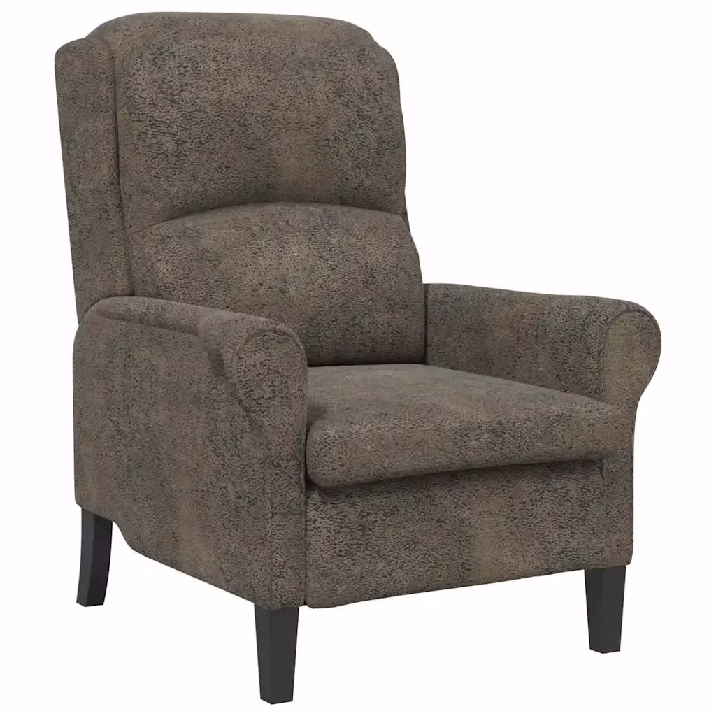 Poltrona moderna vidaXL in pelle sintetica grigia con braccioli, L: 76 cm, P: 94 cm, H: 102 cm – 2