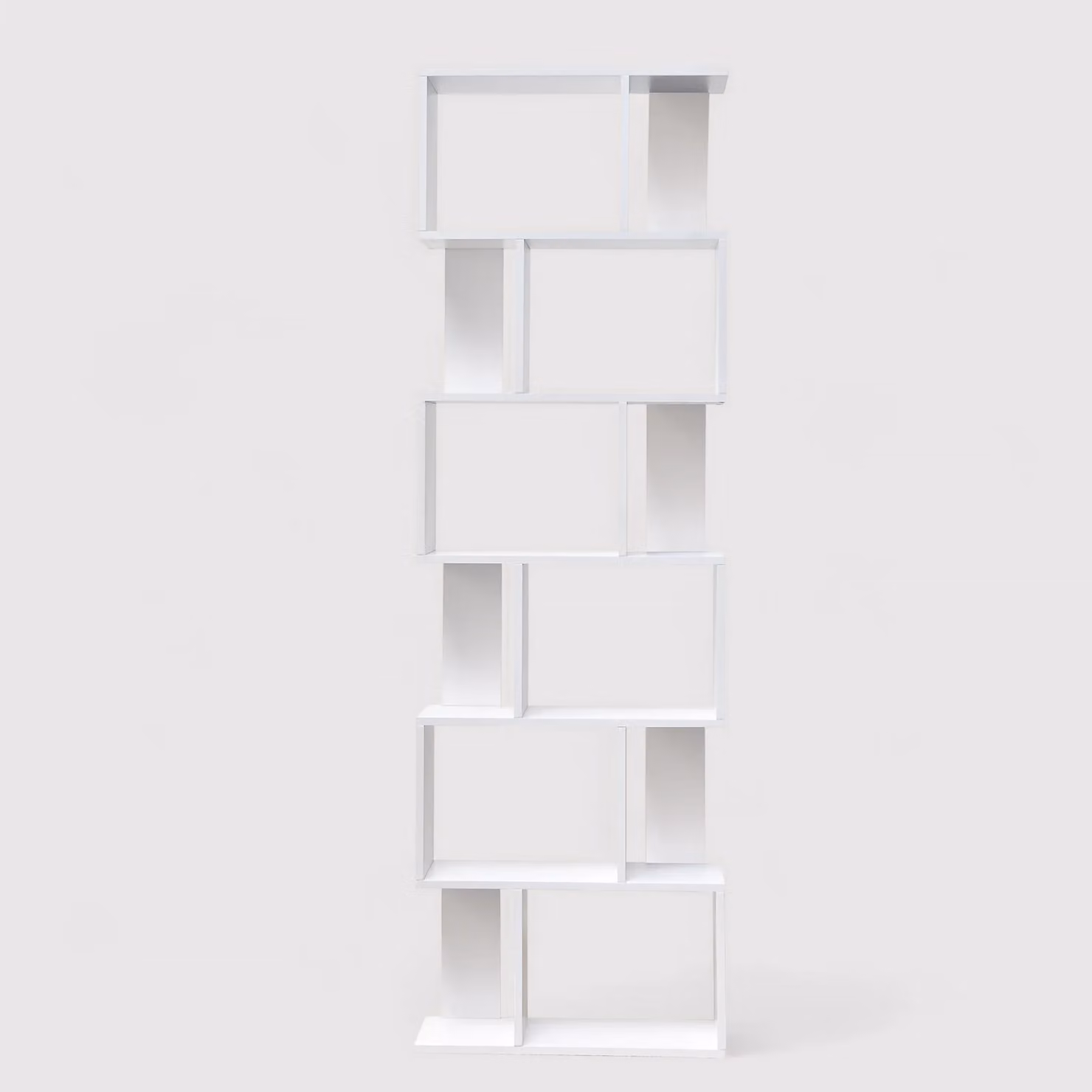 Campanula - Scaffale libreria bianco con 6 ripiani