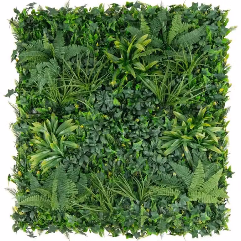Siepi artificiali HZ10250, 4 pannelli, 50 x 50 cm, colore verde