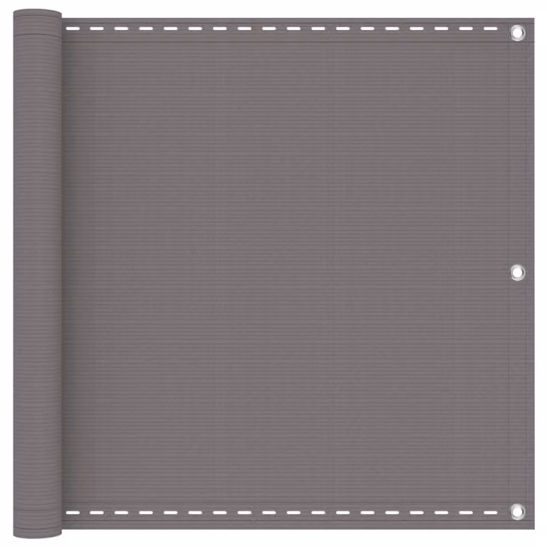Schermo per balcone grigio chiaro, 90 x 300 cm, realizzato in HDPE e alluminio