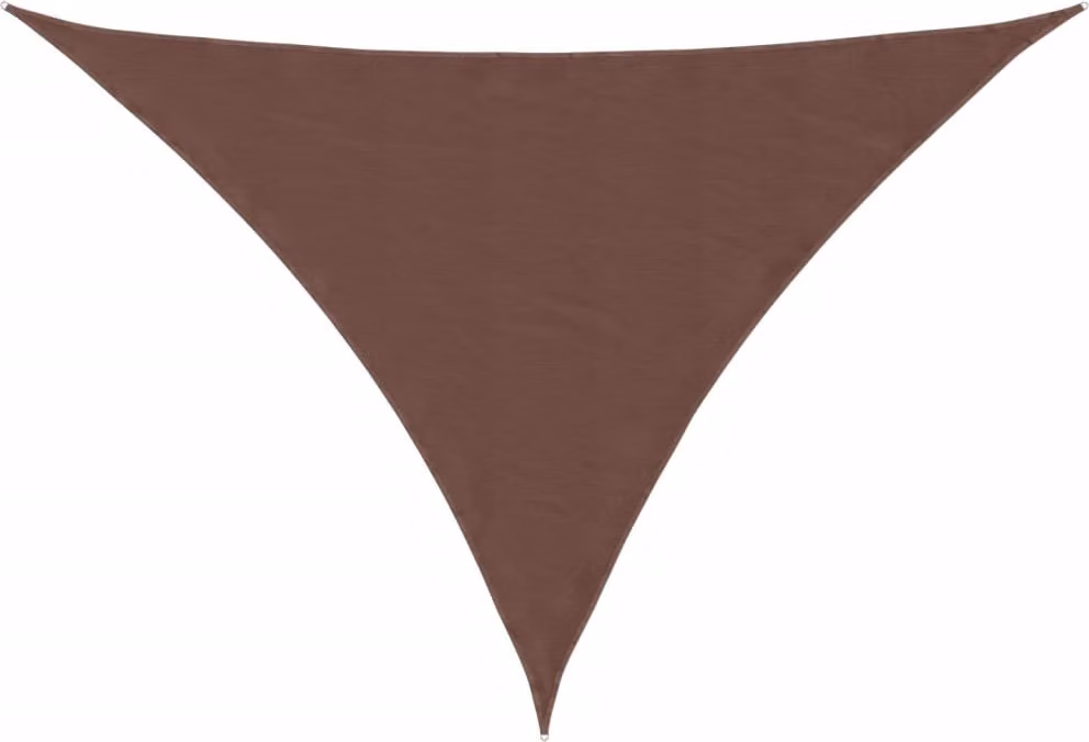 Parasole a Vela Oxford Triangolare 3x4x5 m Marrone