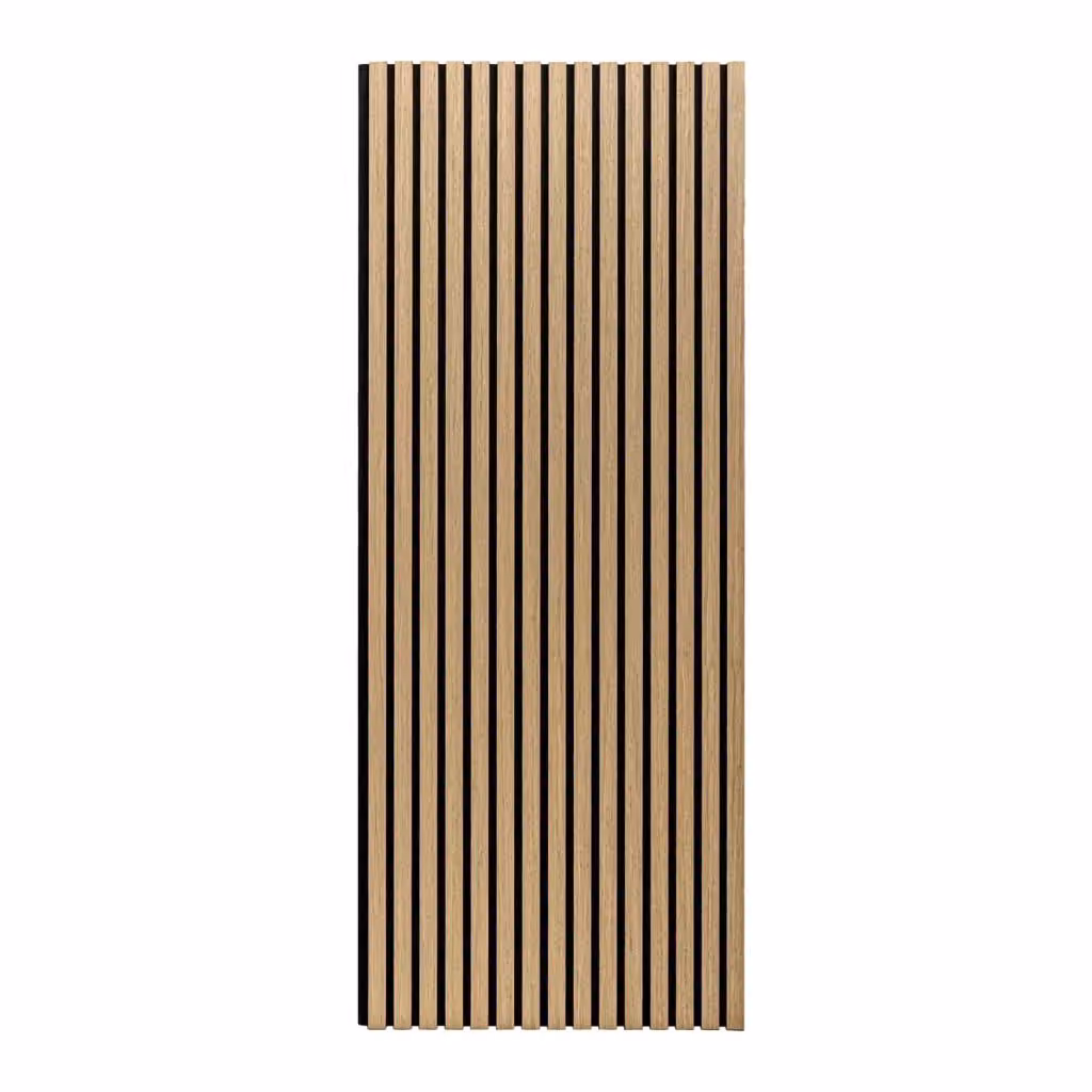 Frankystar Mozart Set di 2 pannelli fonoassorbenti decorativi in legno MDF impiallacciato, beige, H: 235 cm, L: 60 cm – 2