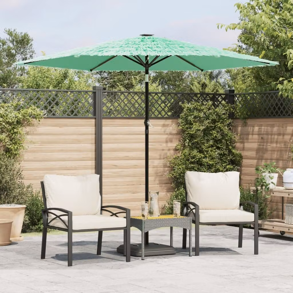 Maison Exclusive - Ombrellone con palo in acciaio, colore verde, dimensioni 268x268x226 cm