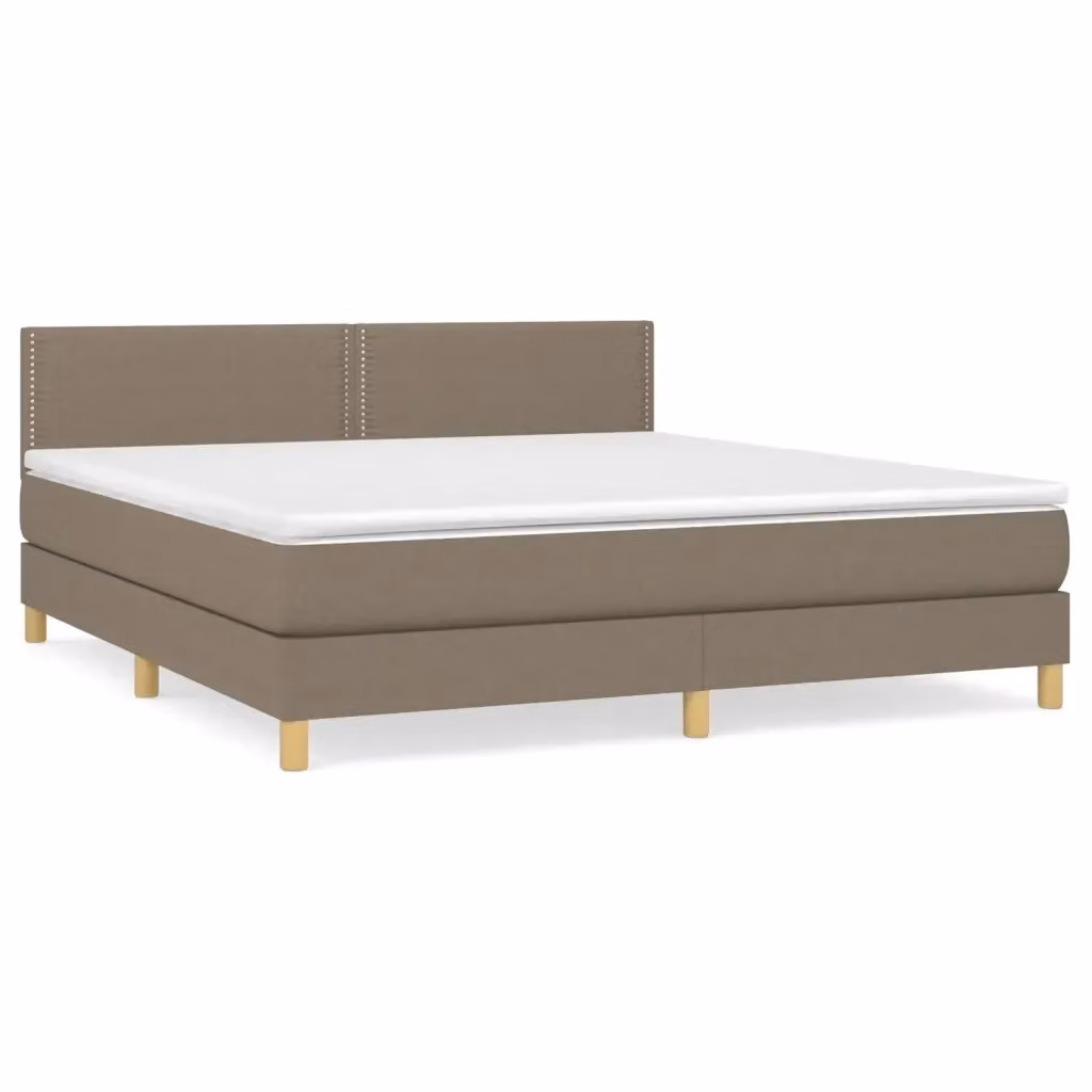 Letto Ibrido con Giroletto a Molle e Materasso vidaXL, Colore Beige, L/P/H: 180 x 200 x 88 cm – 2