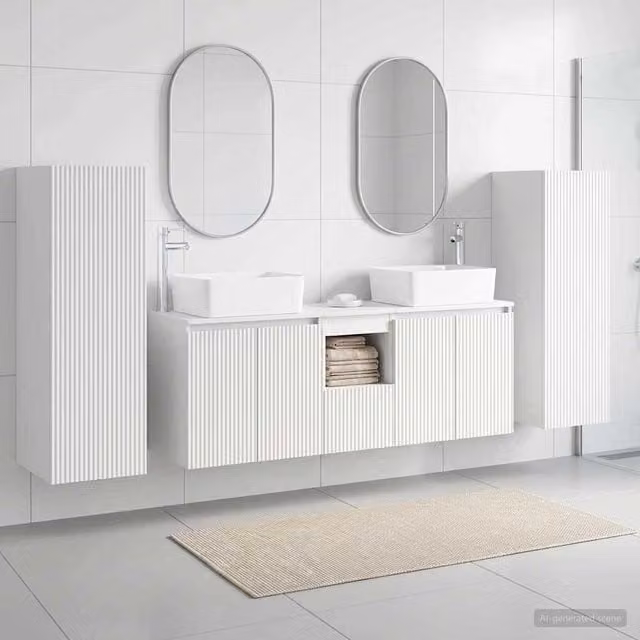 Set di mobili per il bagno 5 pz Bianco 33 x 34,5 x 100 cm 3405993