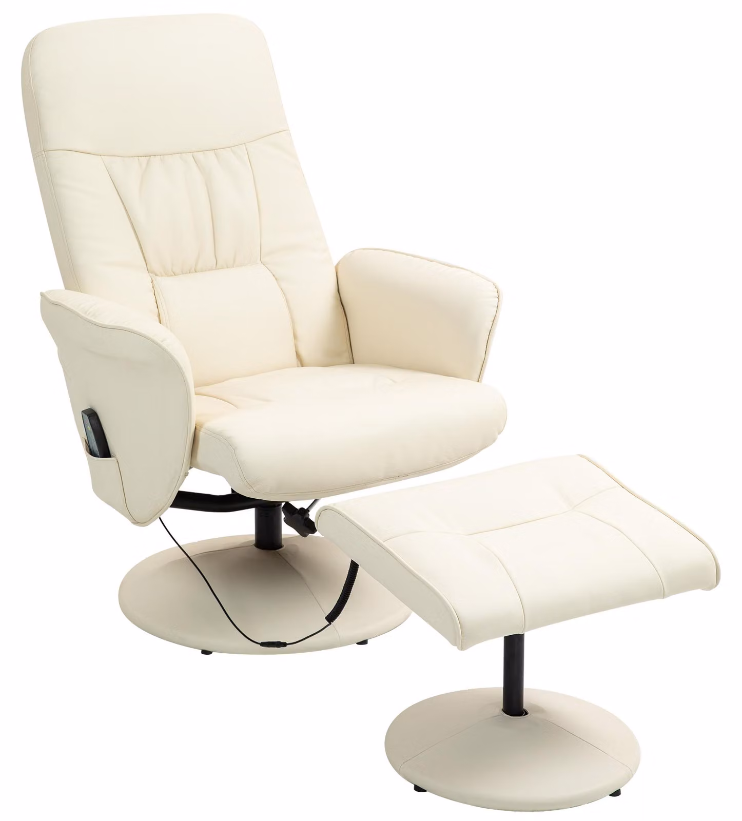 Poltrona relax HOMCOM con poggiapiedi, poltrona massaggiante elettrica con funzione reclinabile