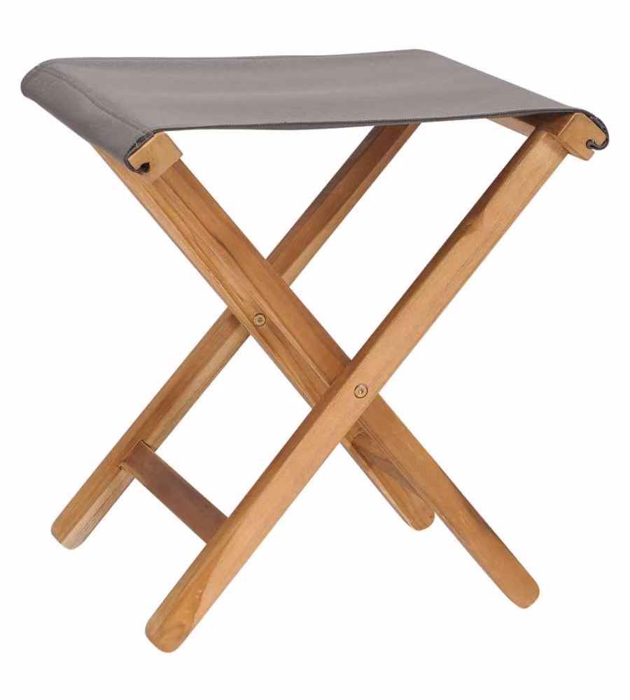 Sedie Pieghevoli 2 pz in Legno di Teak e Tessuto Grigio Scuro