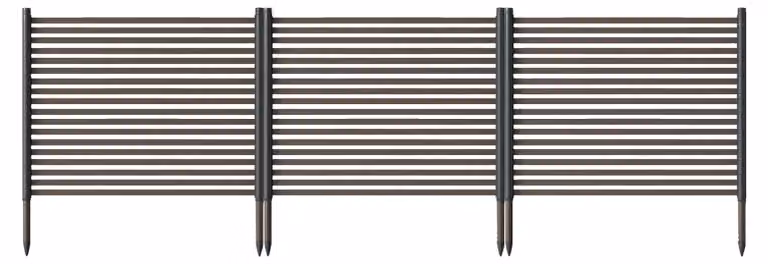 Pannello divisorio da giardino in metallo, autoportante, nero, 120 x 120 cm, acciaio inossidabile