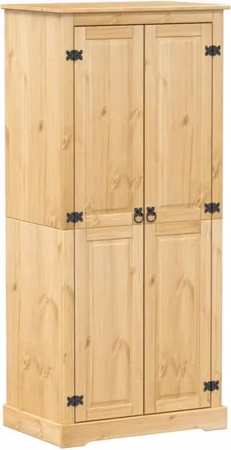 Armadio Corona 76x50x170 cm in Legno Massello di Pino CFW3618132