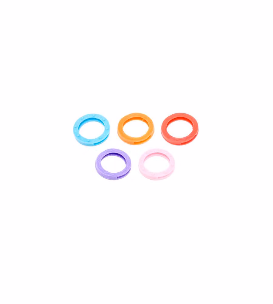 Anelli in Gomma Colori Assortiti per Rivestimento Chiavi
