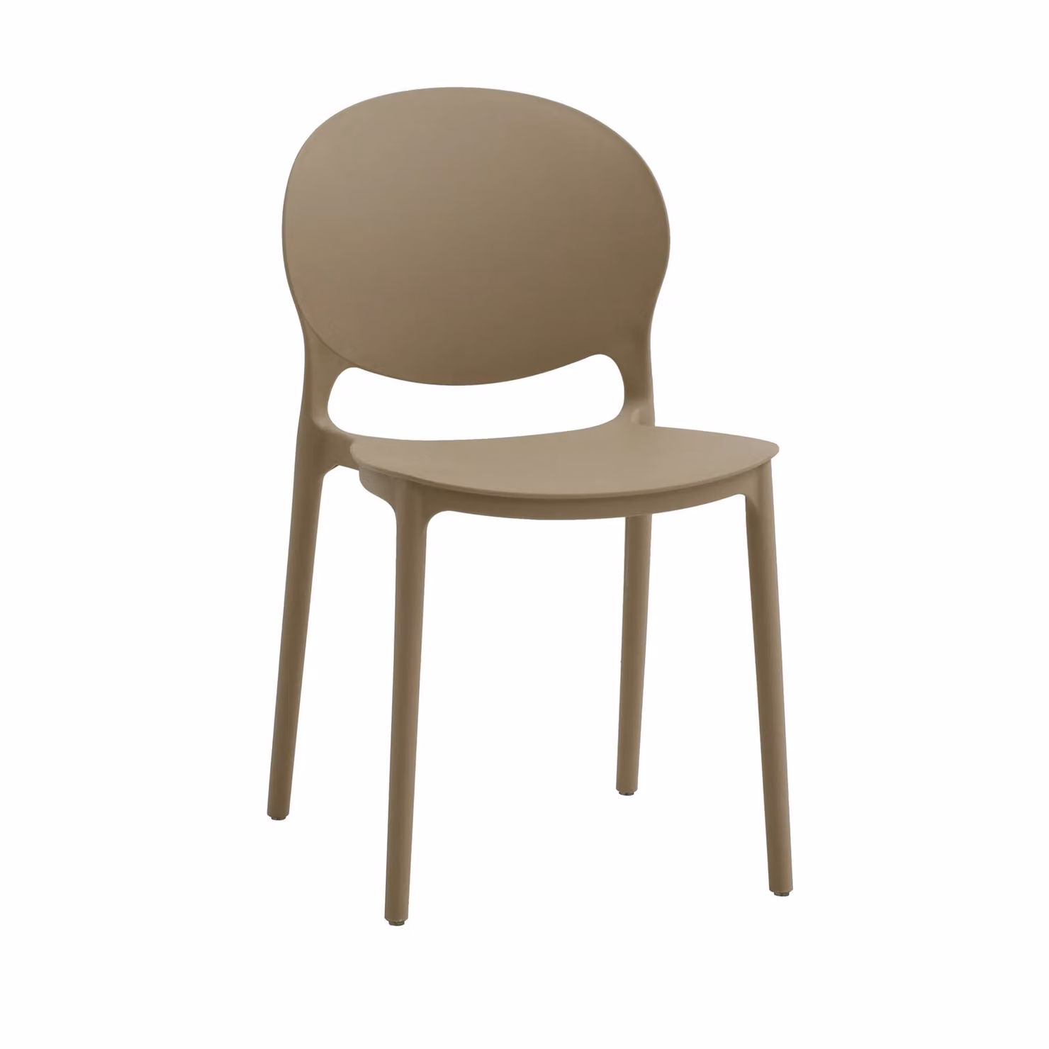 Set di sedie SANTA CRUZ in polipropilene beige, impilabili