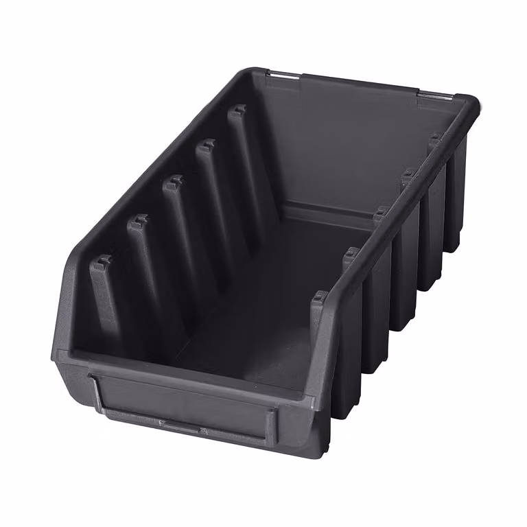 Ergobox 2L, scatole di immagazzinamento a fronte aperto, nero