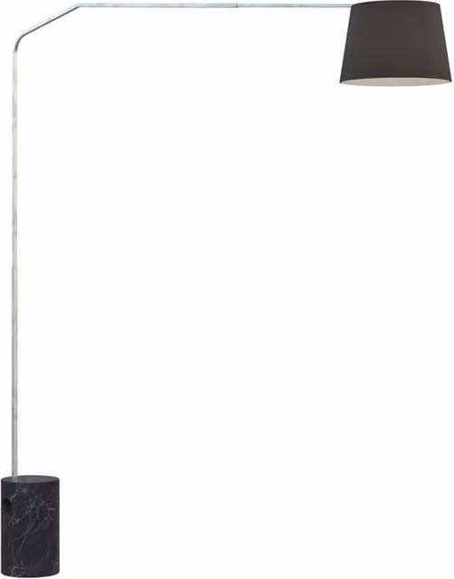 Piantana Contemporanea Slope Marmo Cilindro Nero Diffusore Nero 1 Luce E27