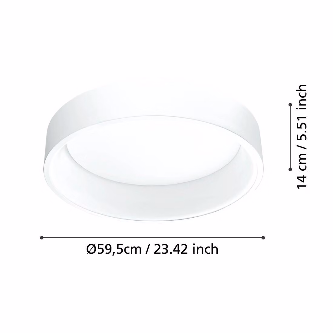 Plafoniera LED Marghera1 Ø 59,5 cm bianco